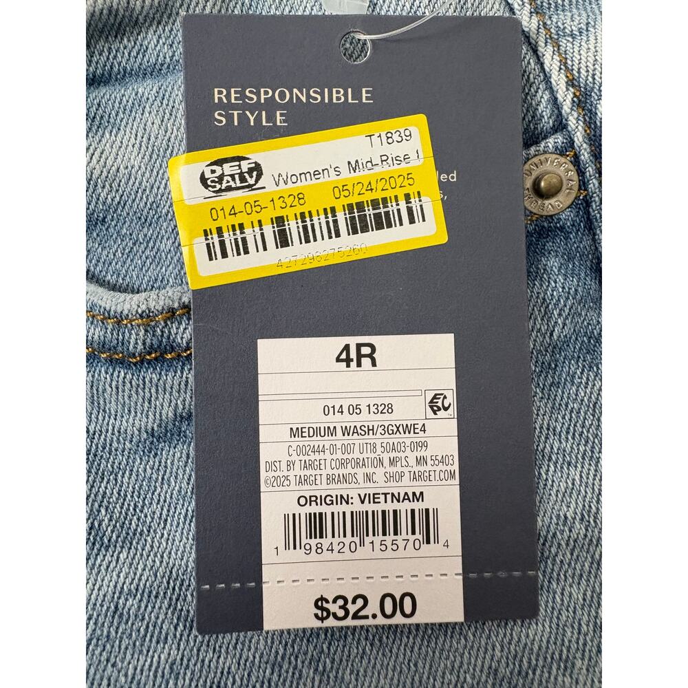 NWT Universal Threads size 4 women’s mid rise sli… - image 4